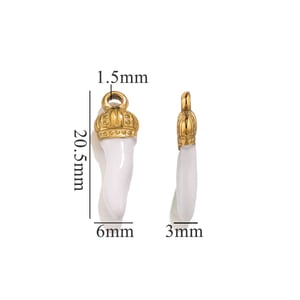 1 Piece Niche Casual Style Chili Pepper Shape Stainless Steel  Gold Color Women's Pendant h5 